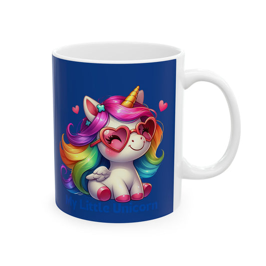 My Little Unicorn Rainbow Mug 11-15 Ounces Dark Blue
