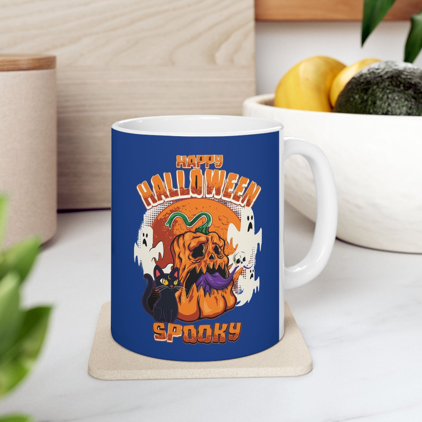 Happy Halloween Mug 11-15 Onces Dark Blue