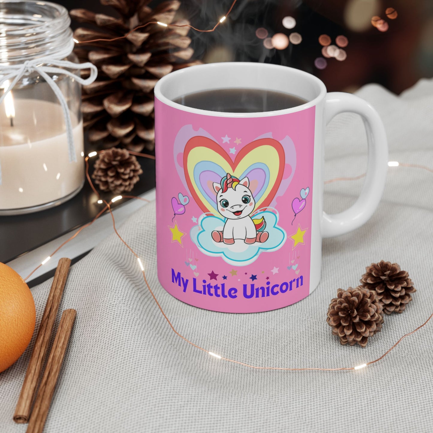My Little Gold Star Unicorn Mug 11-15 Onces Pink
