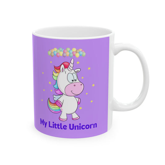 My Little Unicorn Balloons Mug 11-15 Ounces Purple