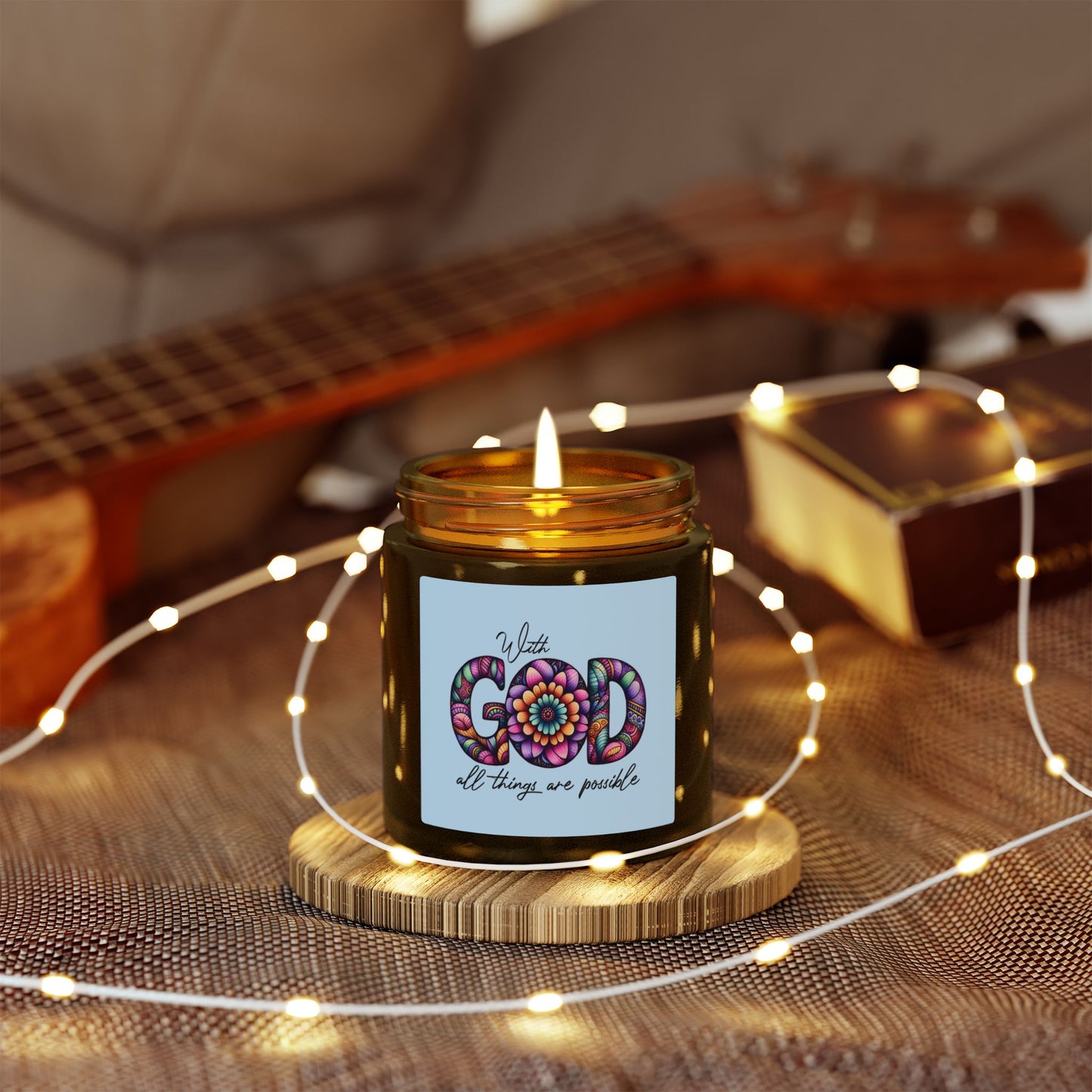With Good  All Things Are Possible Scented Candles, Coconut Apricot Wax (4oz, 9oz)