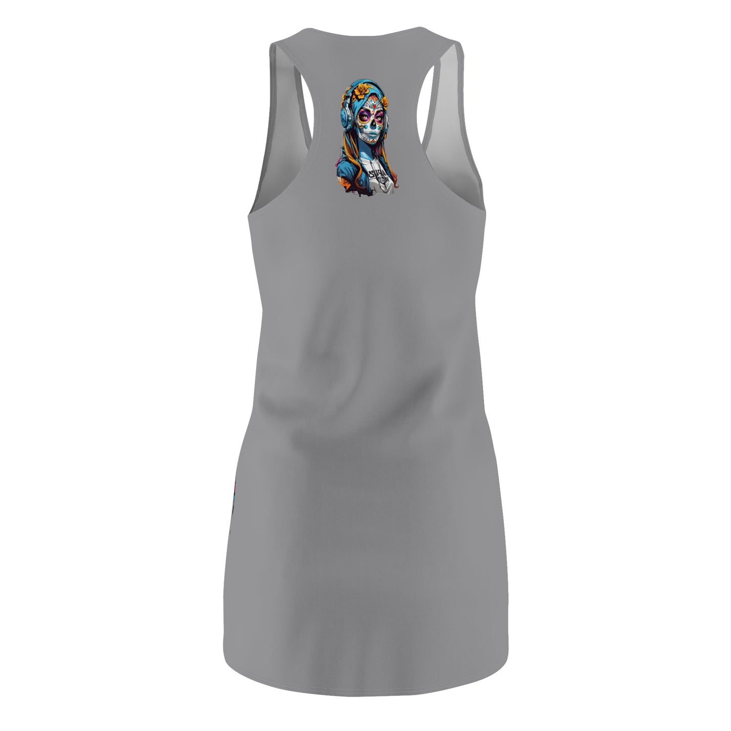 Guitar Women's Cut and Sew Racerback Dress Grey