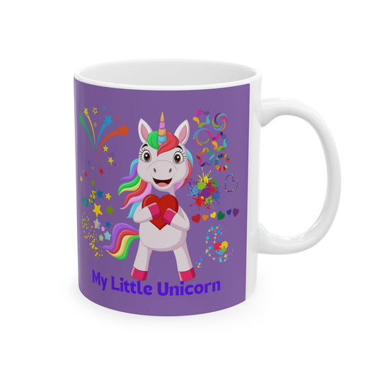 My Little Unicorn Couple Mug 11-15 Ounces Light Purple