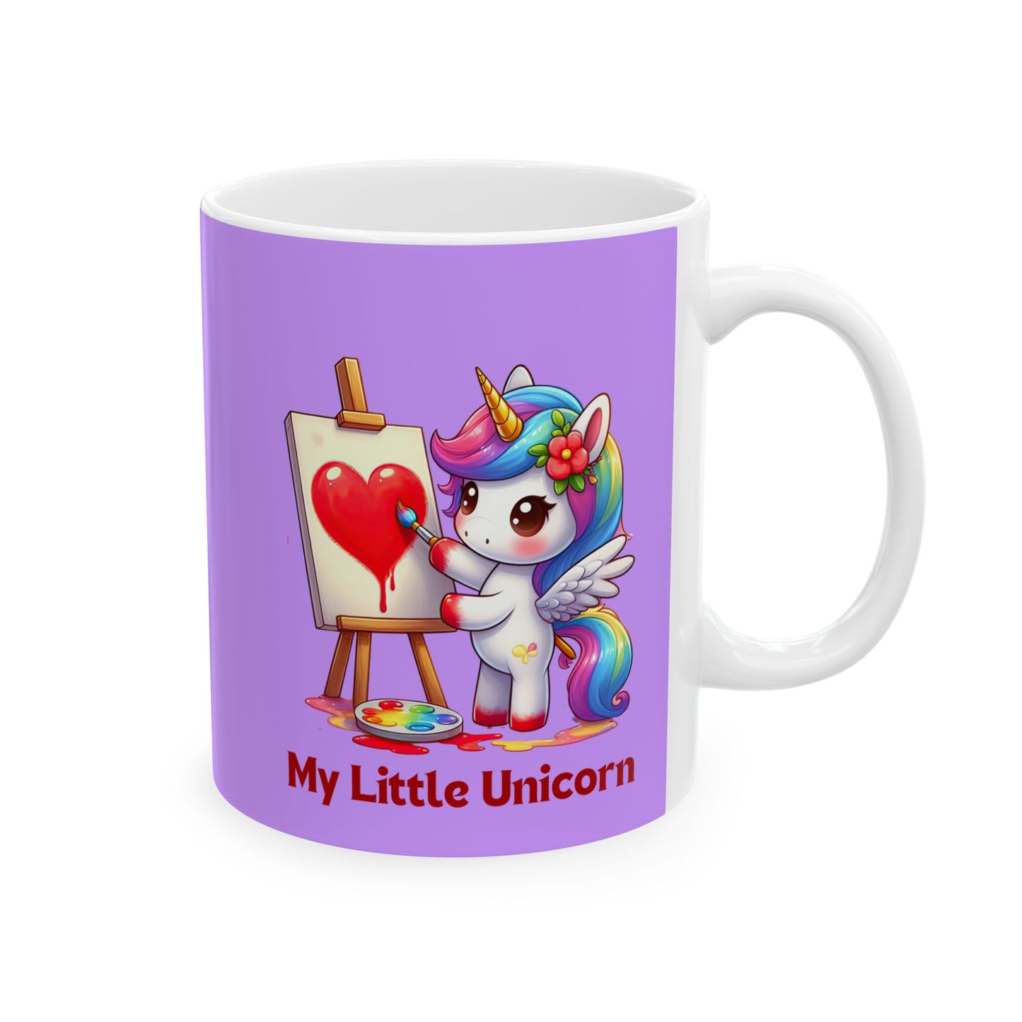 My Little Unicorn Heart Mug 11-15 Ounces Purple