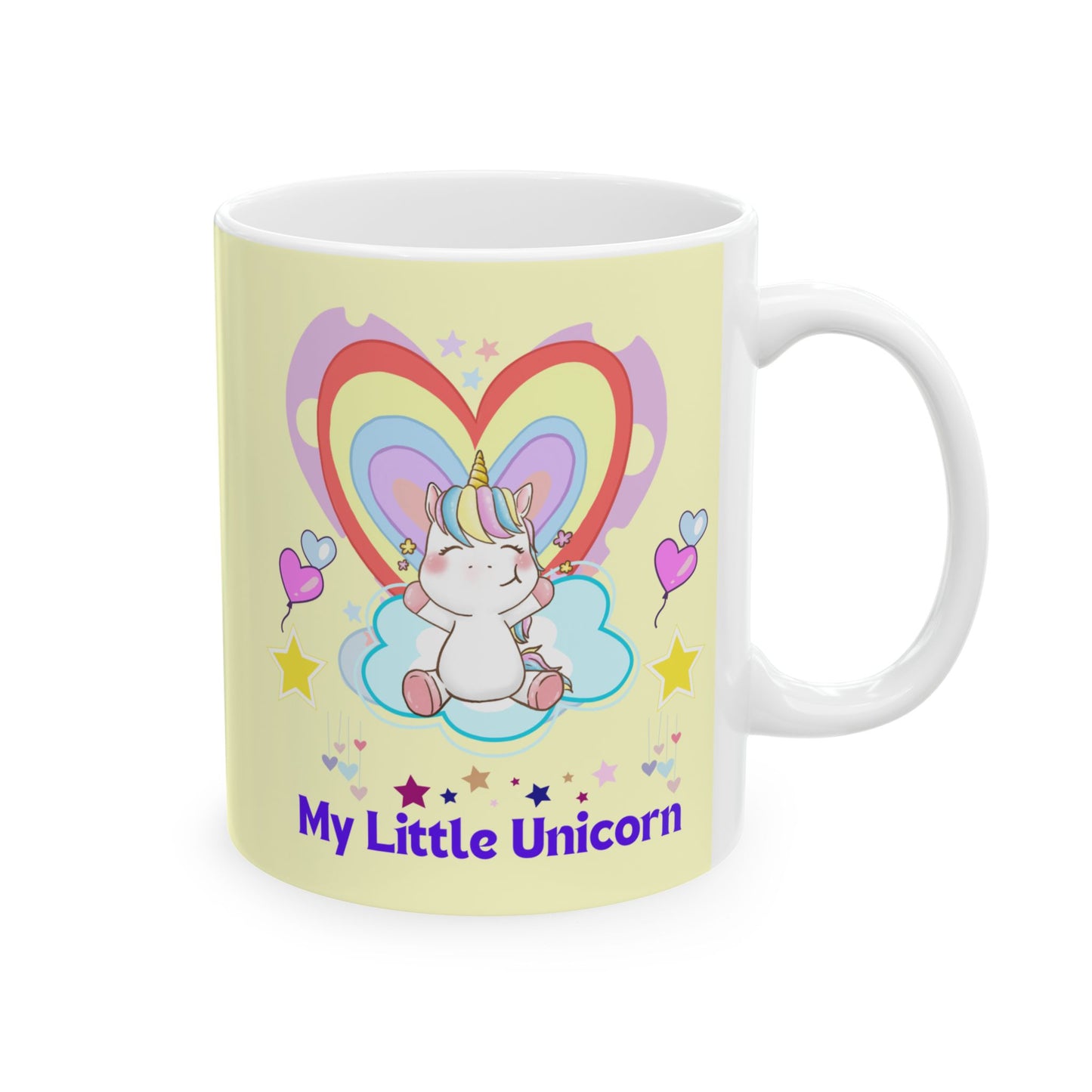 My Little Unicorn Love Mug 11-15 Ounces Yellow