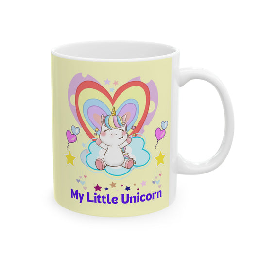 My Little Unicorn Love Mug 11-15 Ounces Yellow