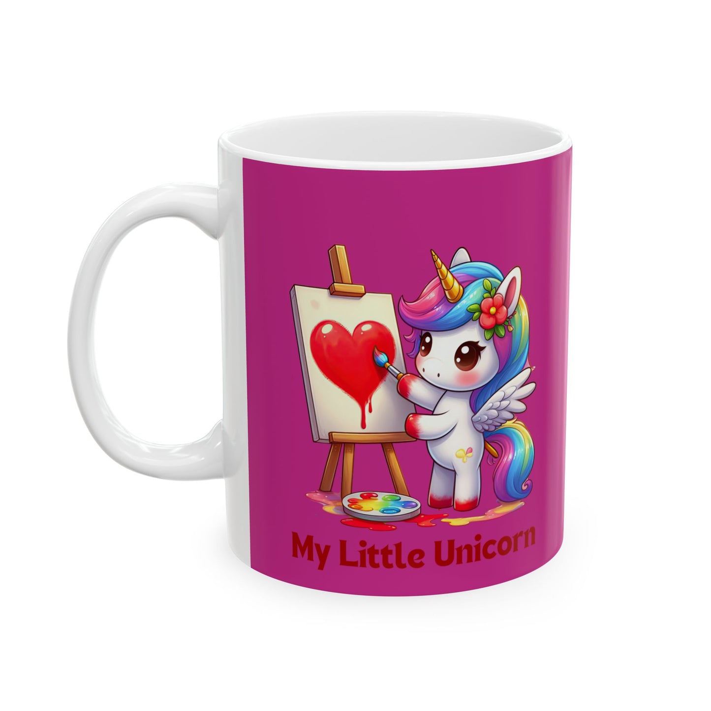 My Little Unicorn Heart Mug 11-15 Ounces Pink