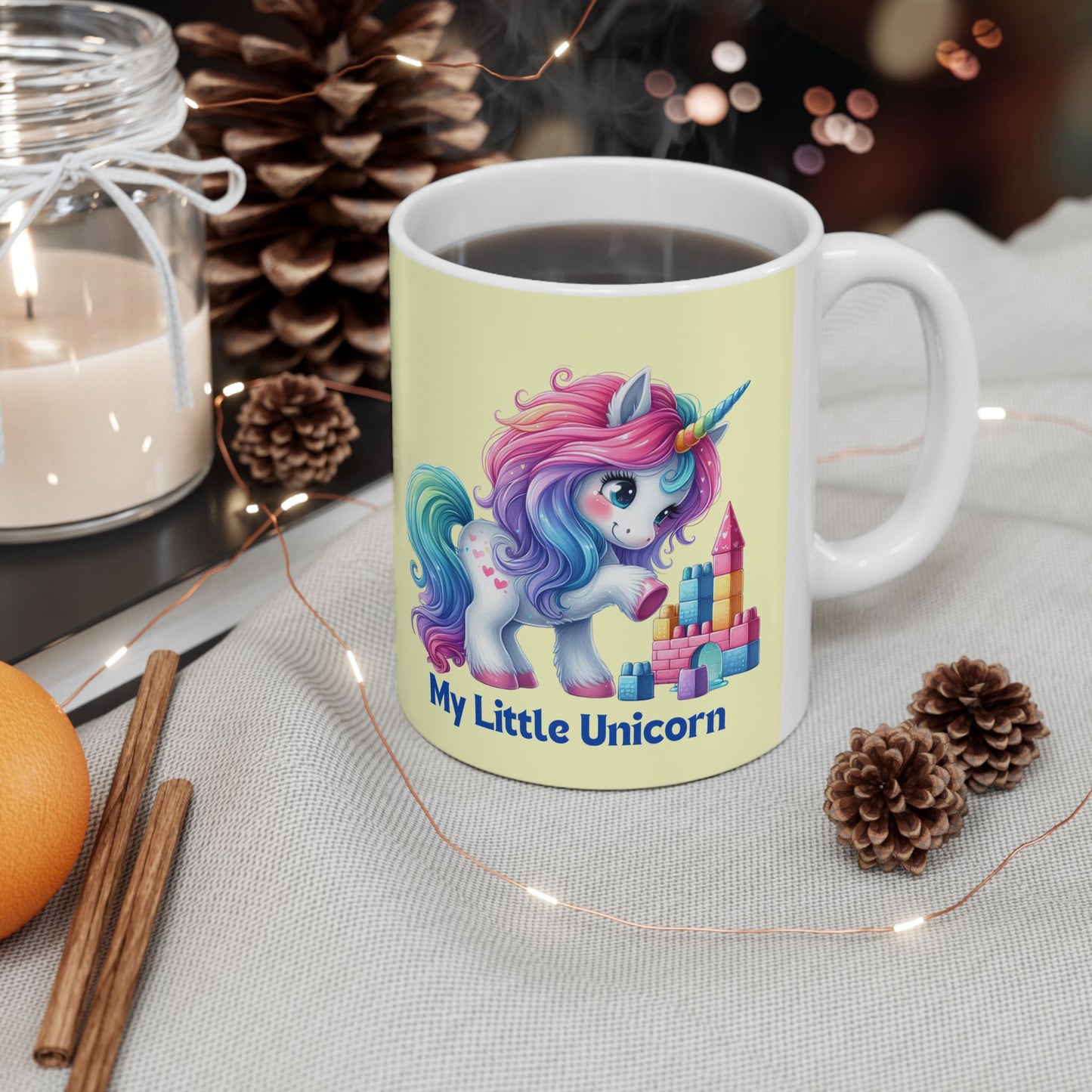 My Little Unicorn Castle Mug 11-15 Ounces Yellow