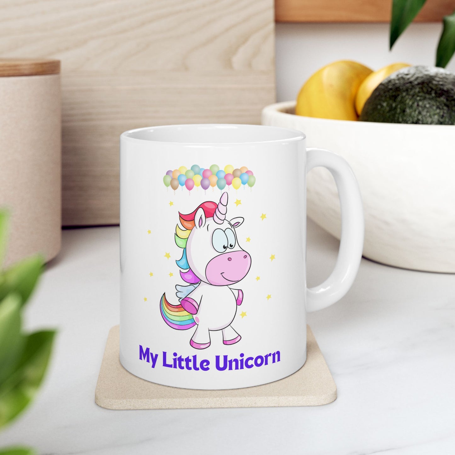 My Little Unicorn Balloons Mug 11-15 Ounces White