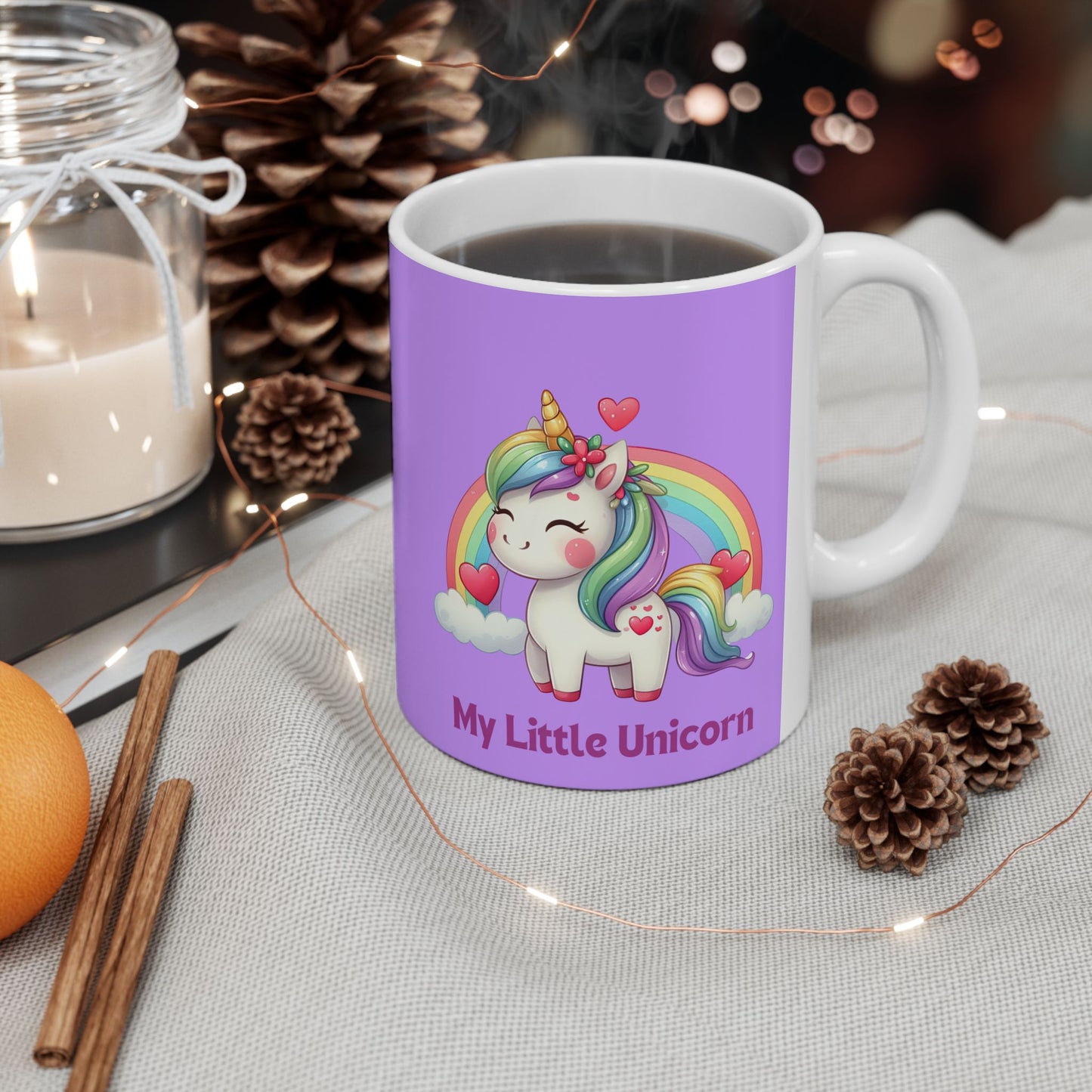 My Little Unicorn Rainbow Mug 11-15 Ounces Purple