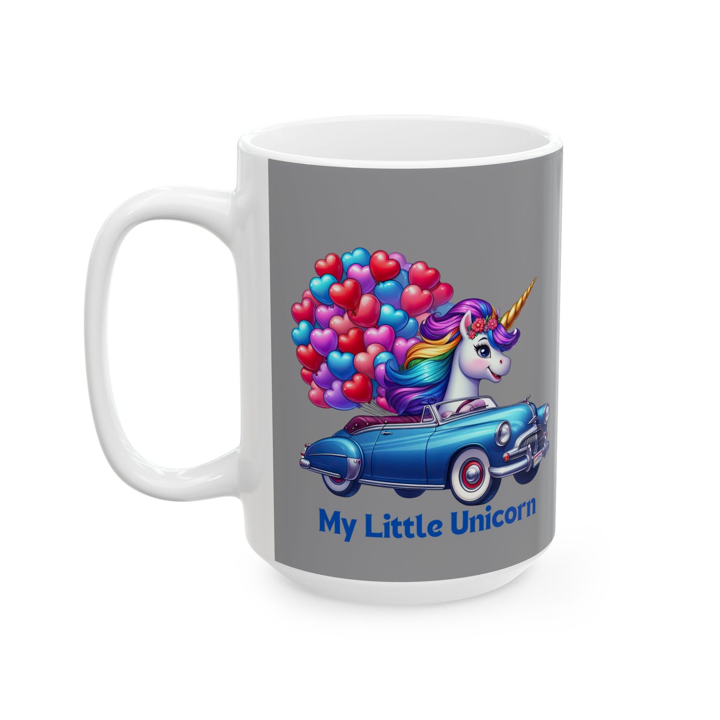 My Little Unicorn Horse Mug 11-15 Ounces Grey