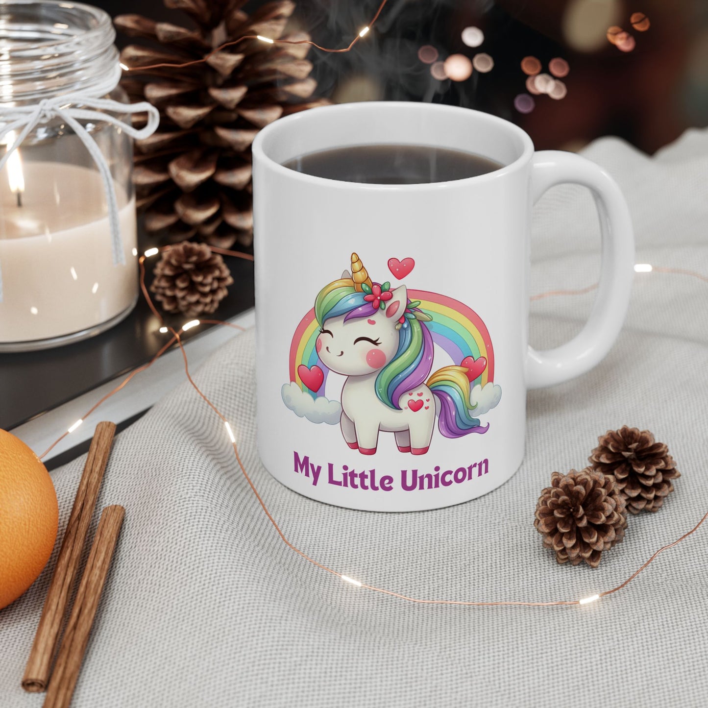 My Little Unicorn Rainbow Mug 11-15 Ounces White