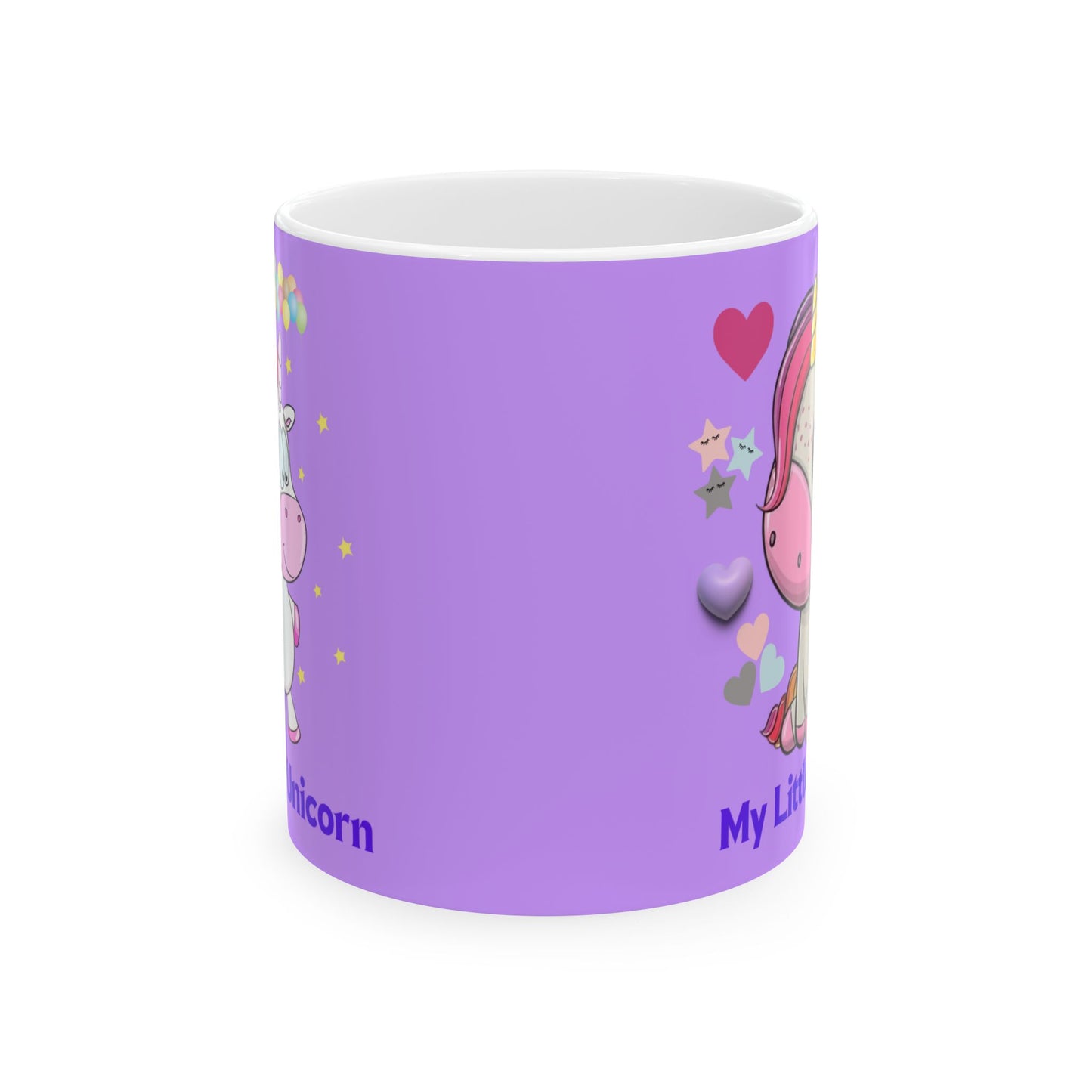 My Little Unicorn Balloons Mug 11-15 Ounces Purple