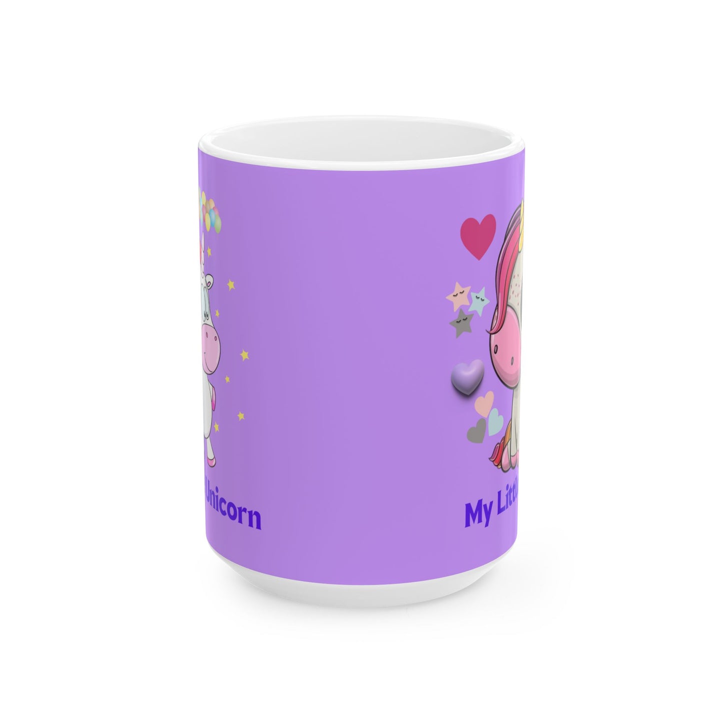 My Little Unicorn Balloons Mug 11-15 Ounces Purple