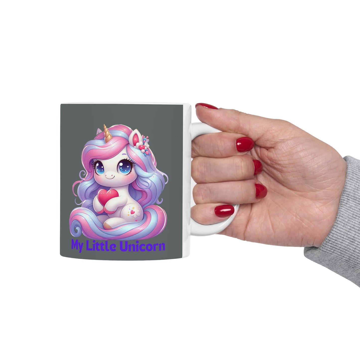 My Little Unicorn Sweet Mug 11-15 Ounces Dark Grey