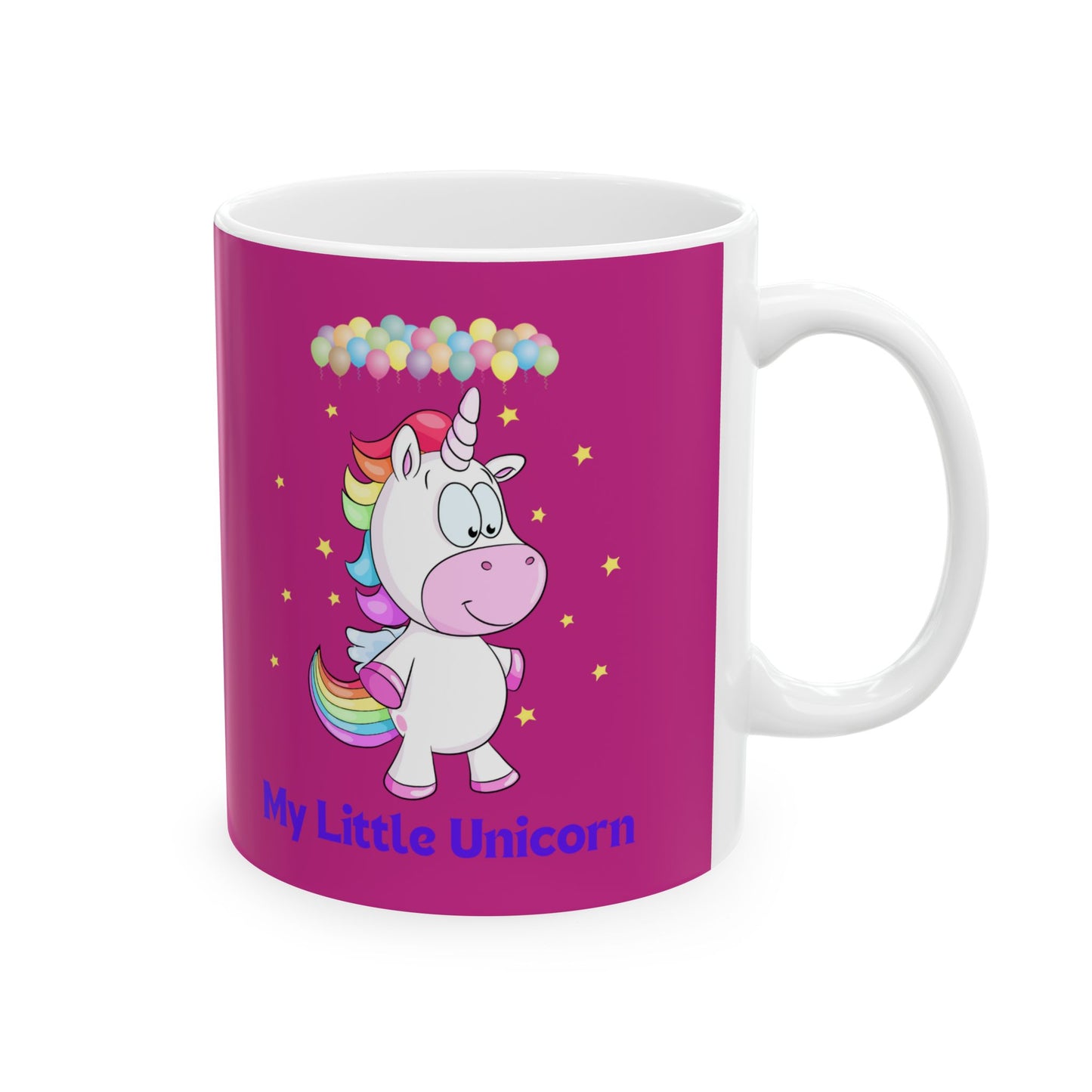 My Little Unicorn Balloons Mug 11-15 Ounces Pink