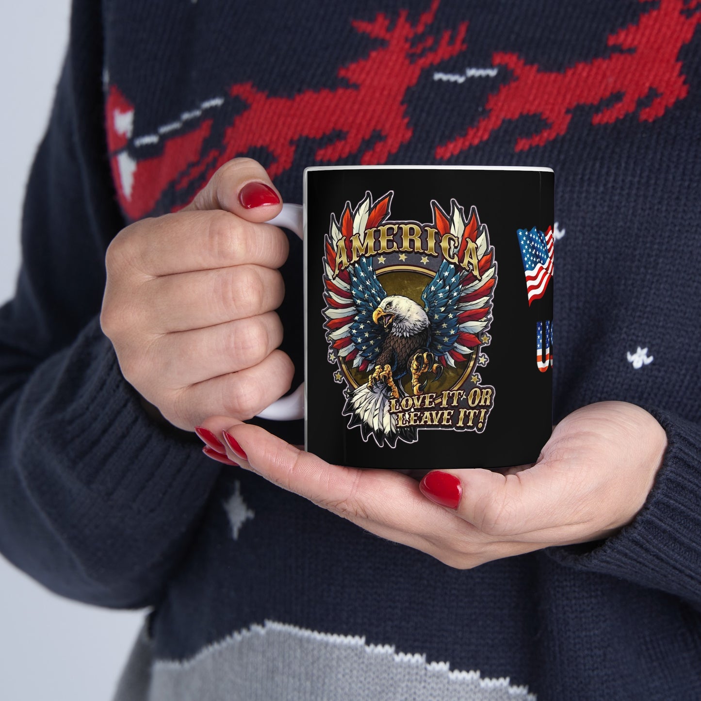 Eagle Usa Mug 11 Ounces Black