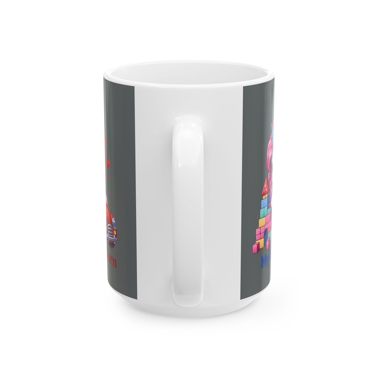 My Little Unicorn Castle Mug 11-15 Ounces Dark Grey