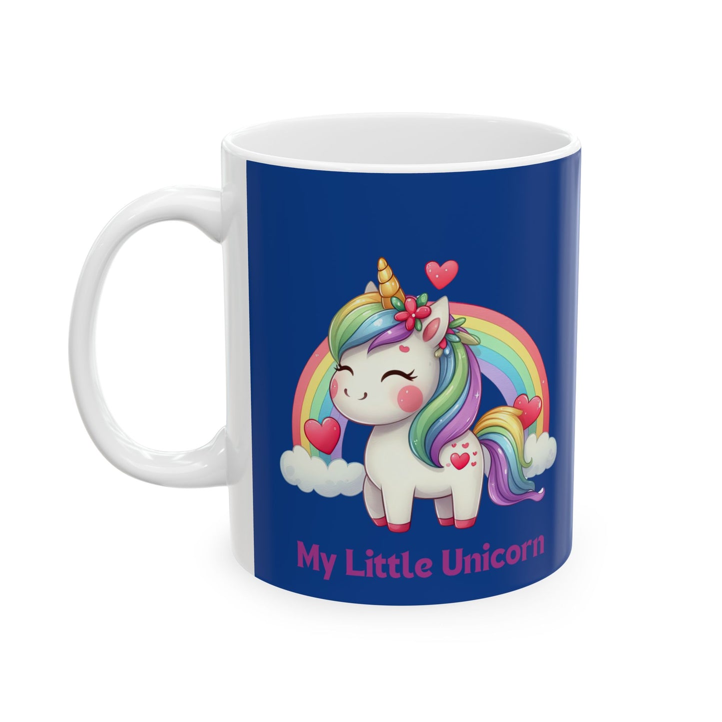 My Little Unicorn Rainbow Mug 11-15 Ounces Dark Blue