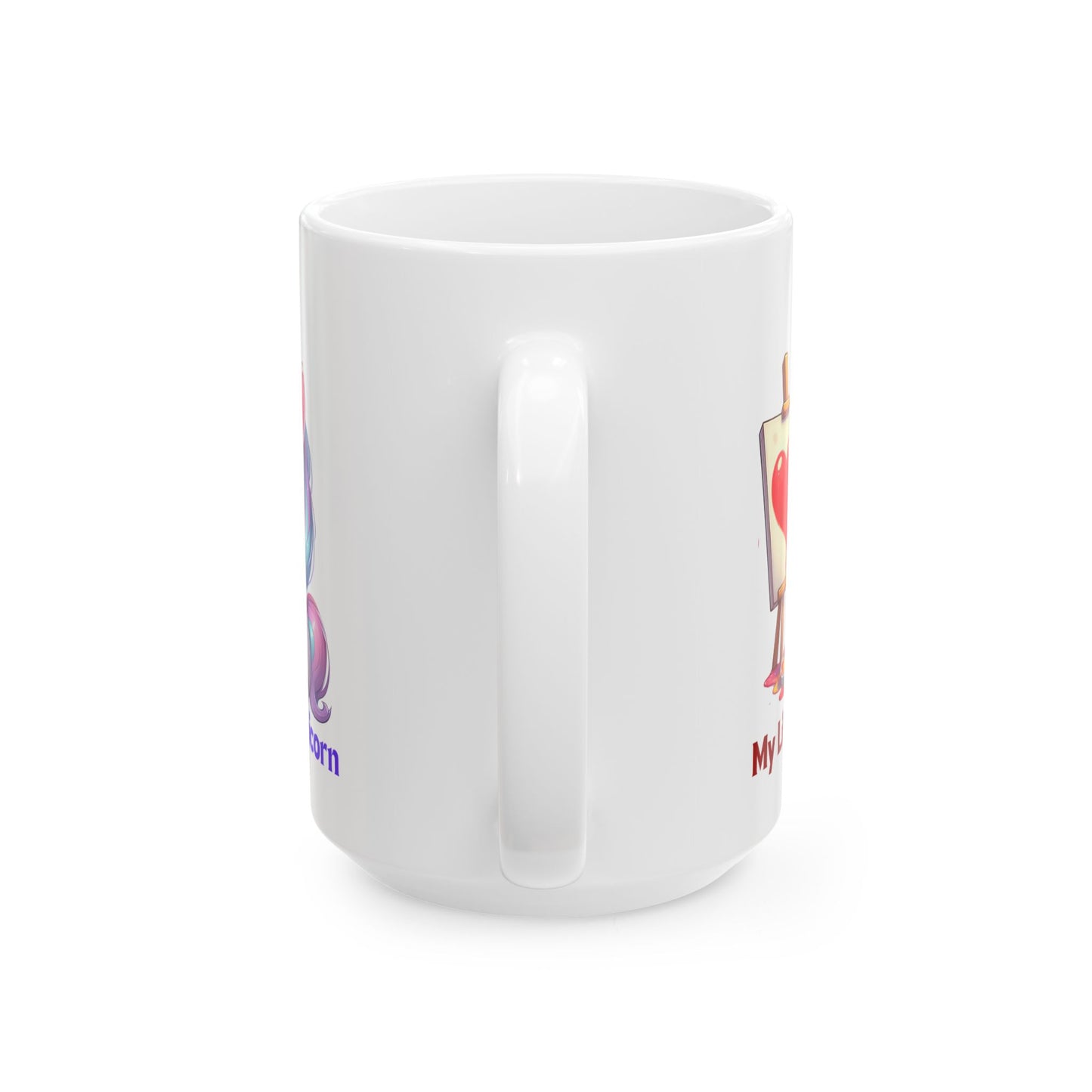 My Little Unicorn Heart Mug 11-15 Ounces White