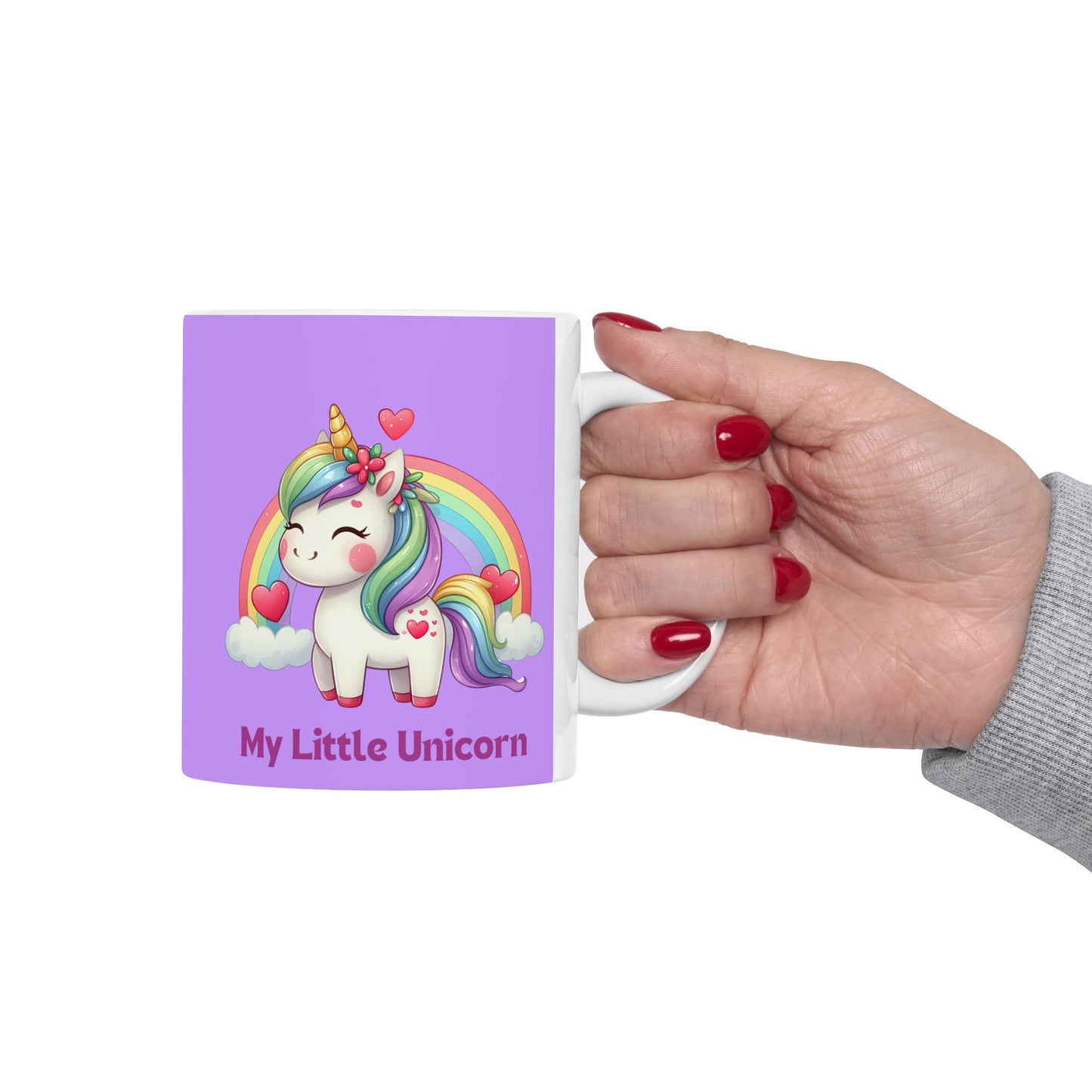 My Little Unicorn Rainbow Mug 11-15 Ounces Purple