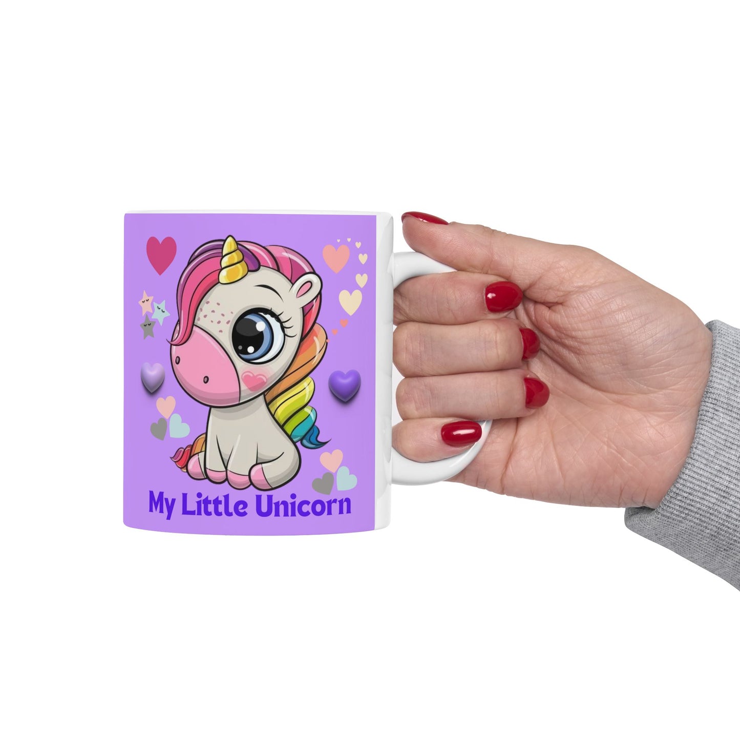 My Little Unicorn Balloons Mug 11-15 Ounces Purple