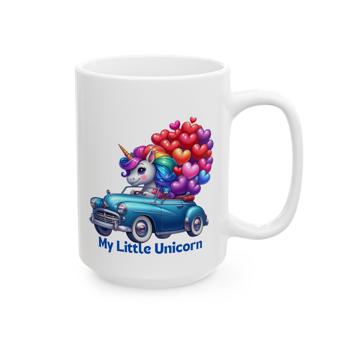 My Little Unicorn Blue Car Mug 11-15 Ounces White