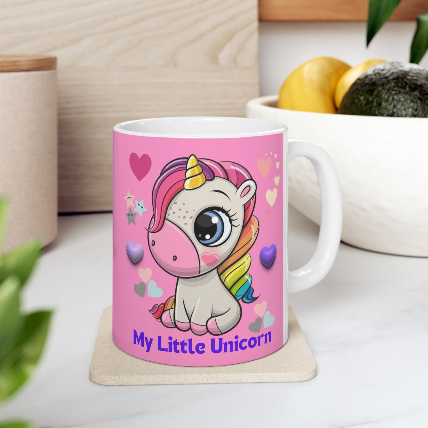 My Little Unicorn Balloons Mug 11-15 Ounces Pink