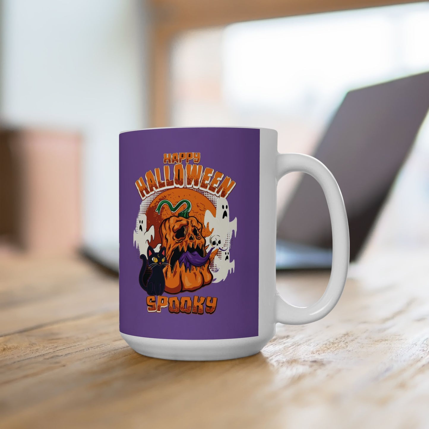 Happy Halloween Mug 11-15 Onces Light Purple
