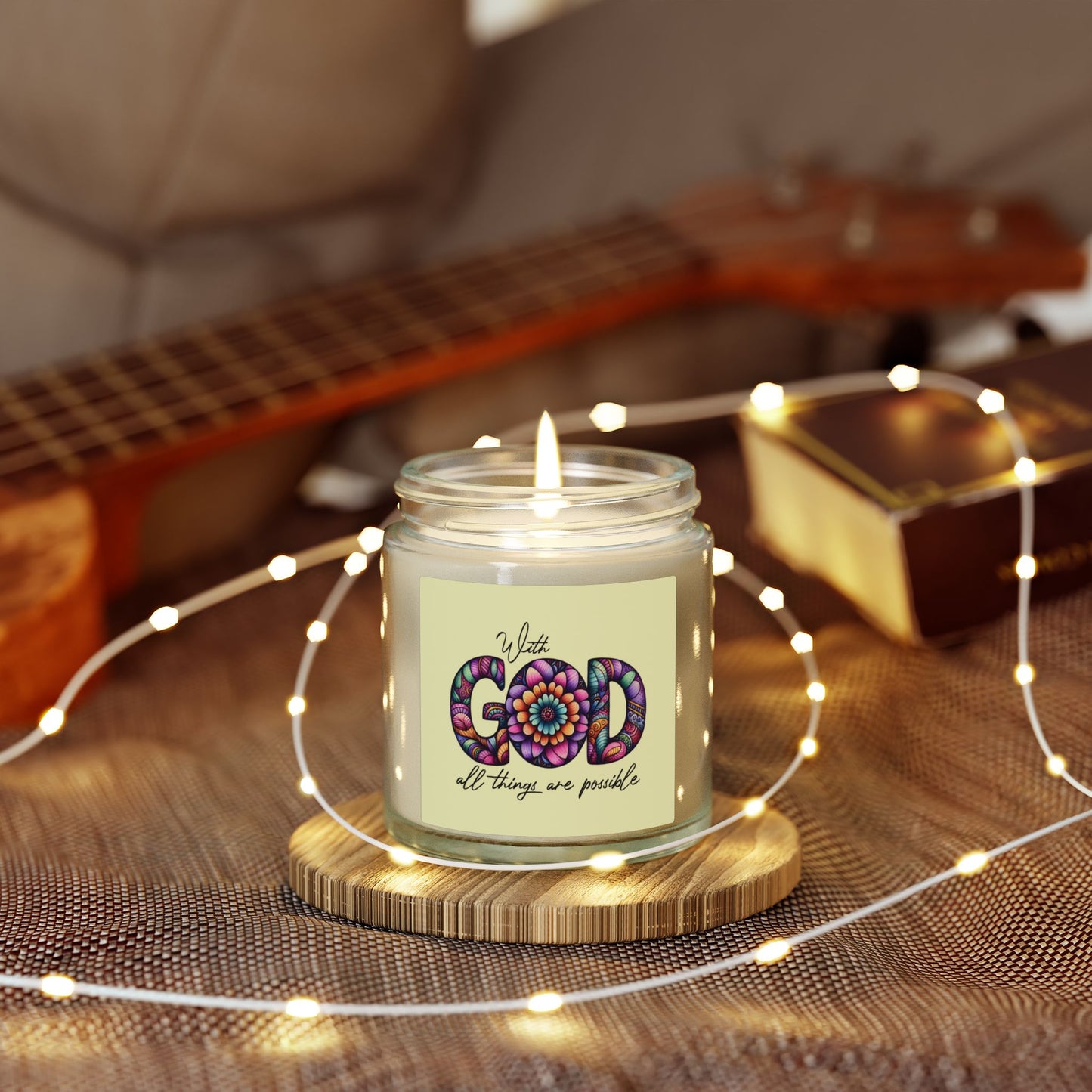 With Good  All Things Are Possible Scented Candles, Coconut Apricot Wax (4oz, 9oz)