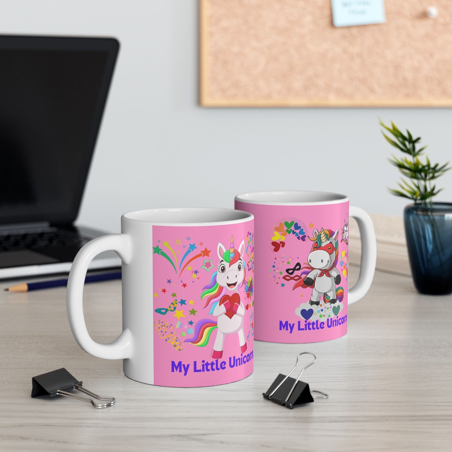 My Little Unicorn Couple Mug 11-15 Ounces Pink