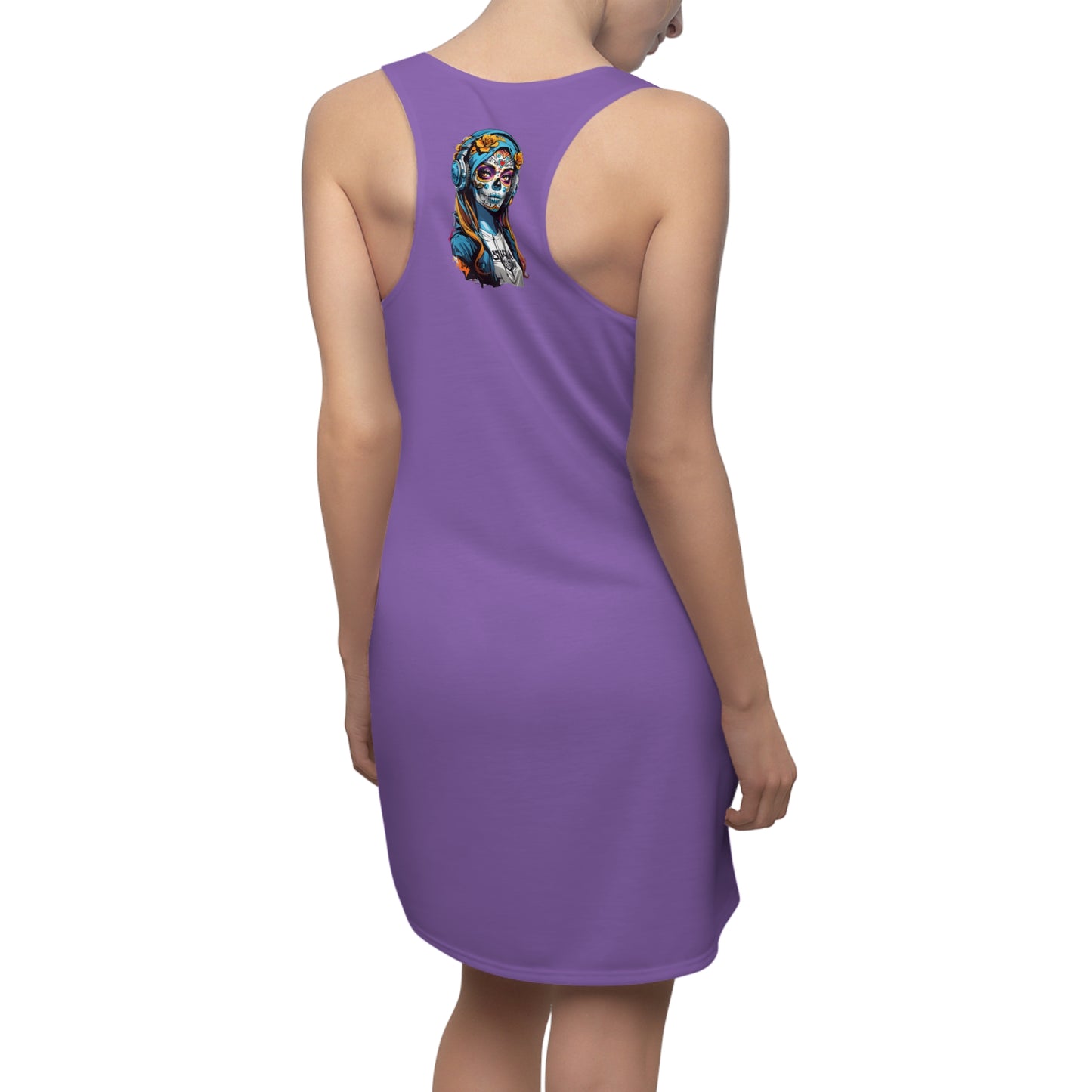 Guitar Women's Cut and Sew Racerback Dress Light Purple