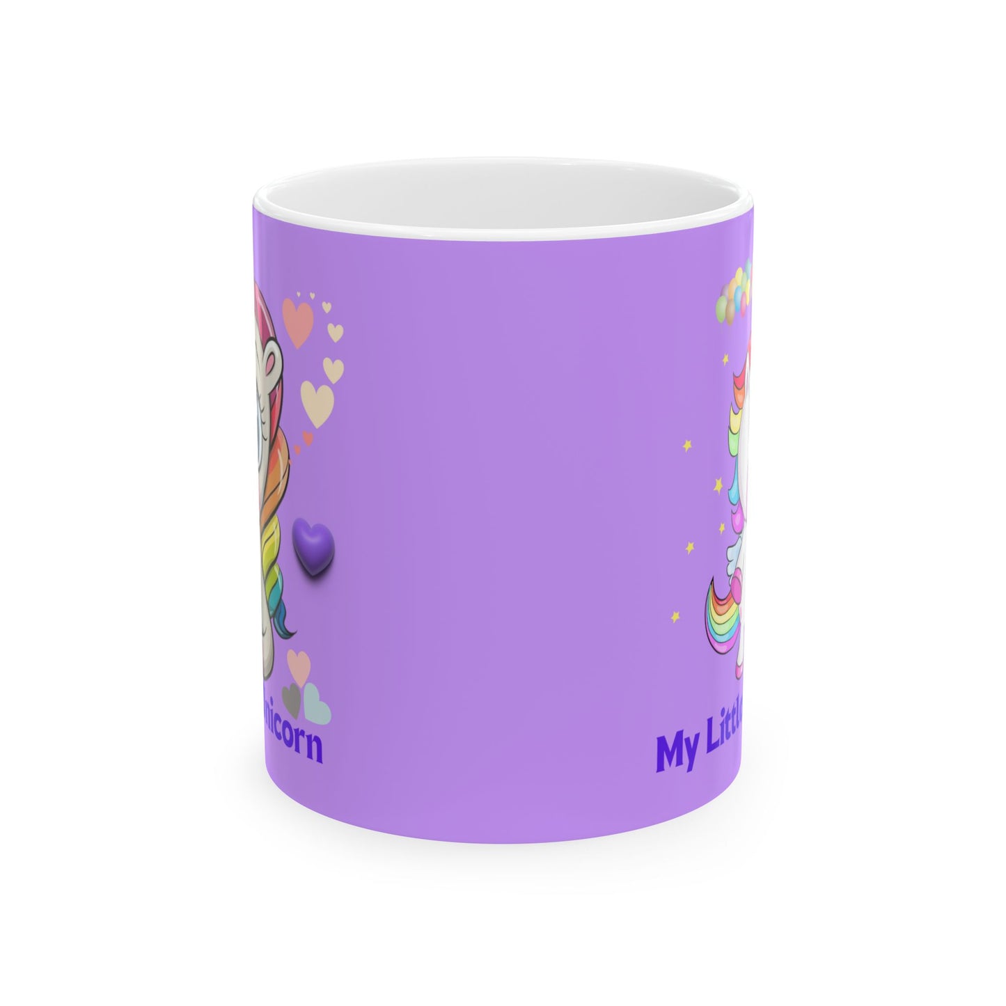My Little Unicorn Balloons Mug 11-15 Ounces Purple