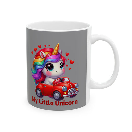 My Little Unicorn Castle Mug 11-15 Ounces Grey