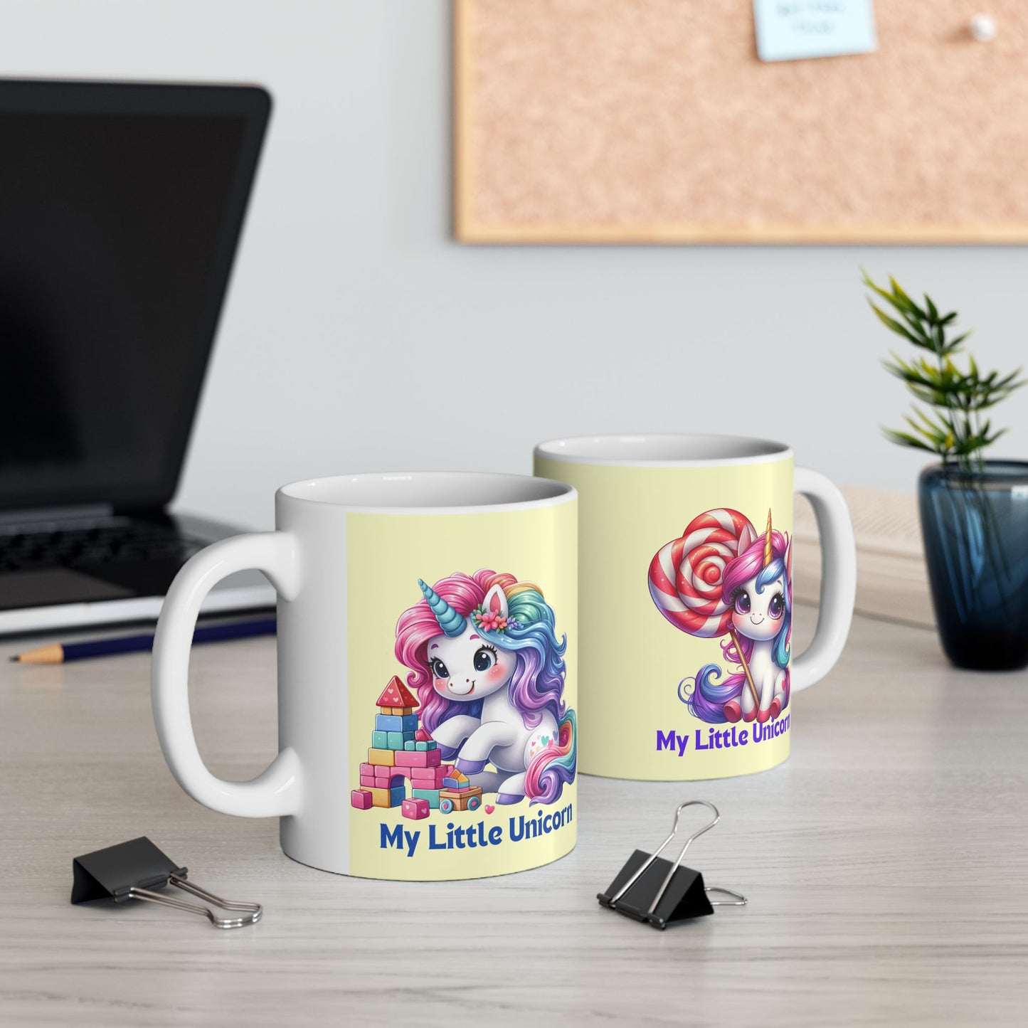 My Little Unicorn Candy Mug 11-15 Ounces Yellow