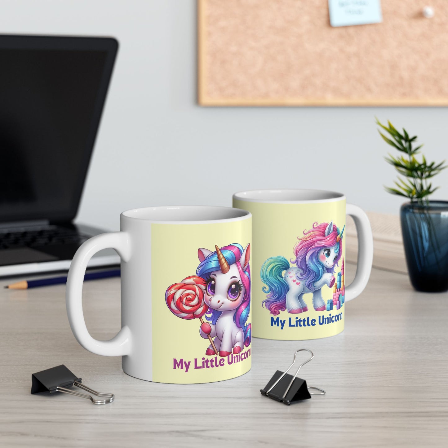 My Little Unicorn Castle Mug 11-15 Ounces Yellow