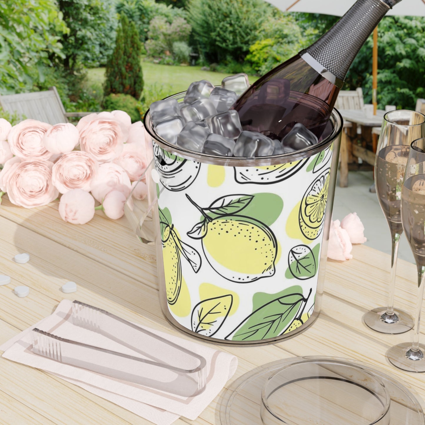 Ice Bucket with Tongs