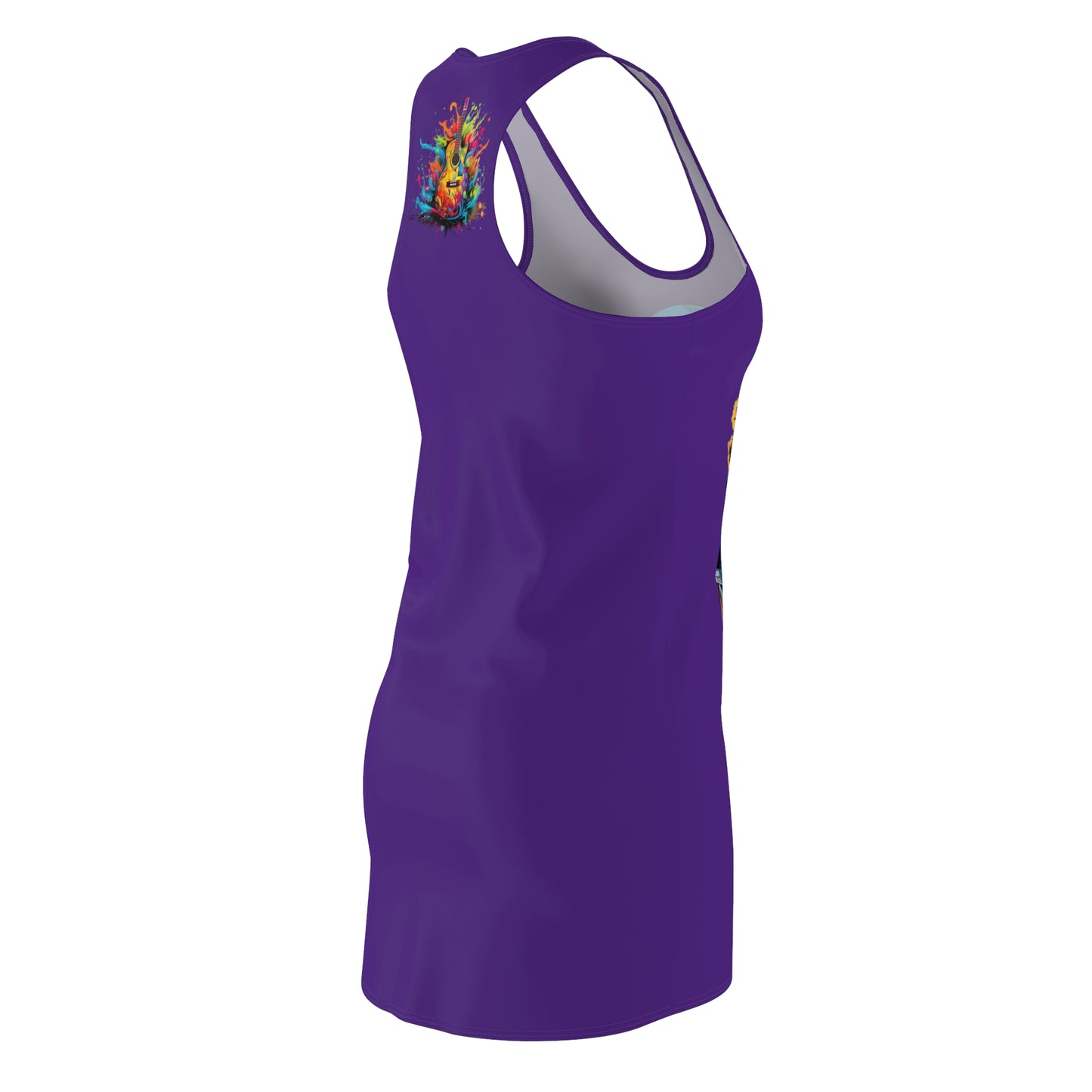 Face Music Women's Cut and Sew Racerback Dress Purple