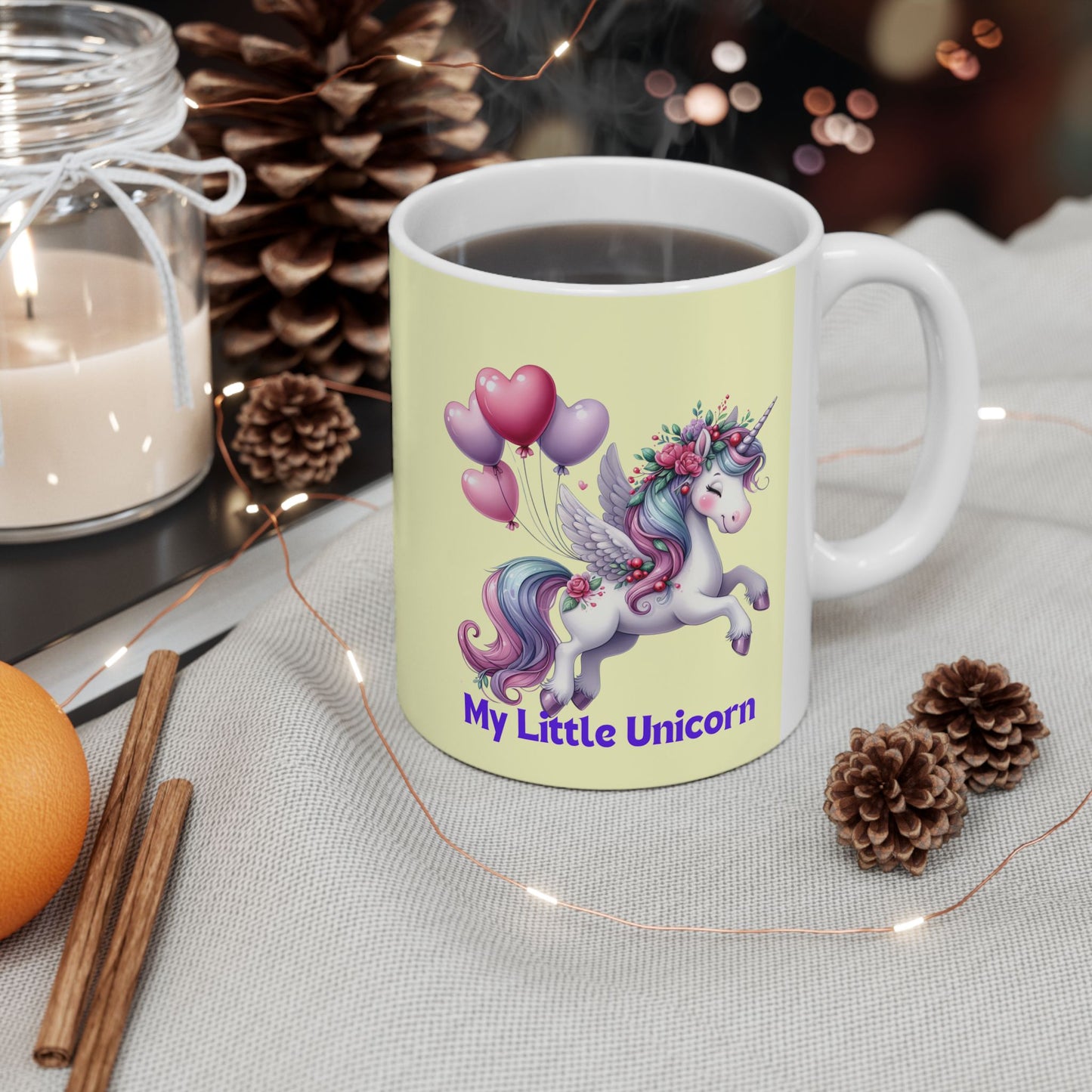 My Little Unicorn Horse Mug 11-15 Ounces Yellow