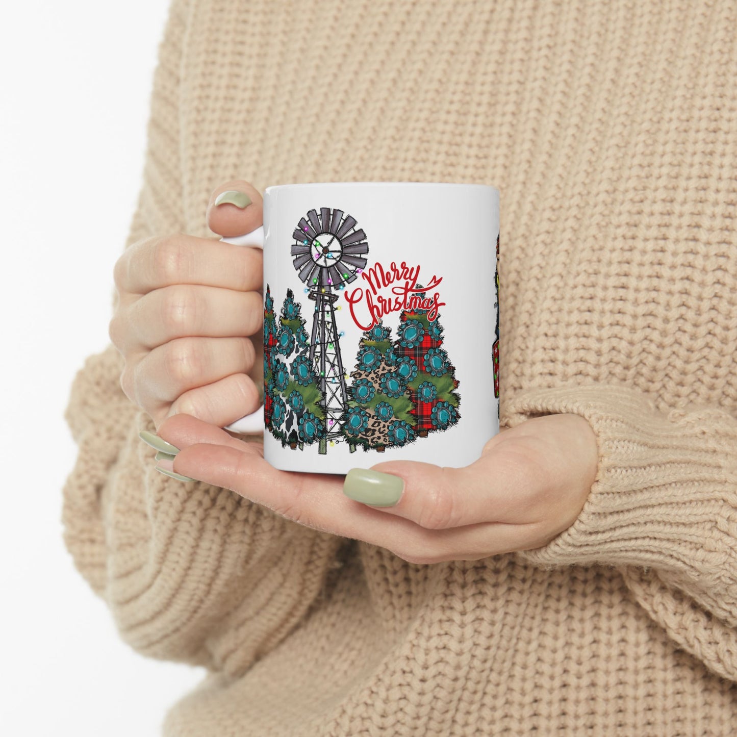Merry Chritsmas Mug 11-15 Onces White