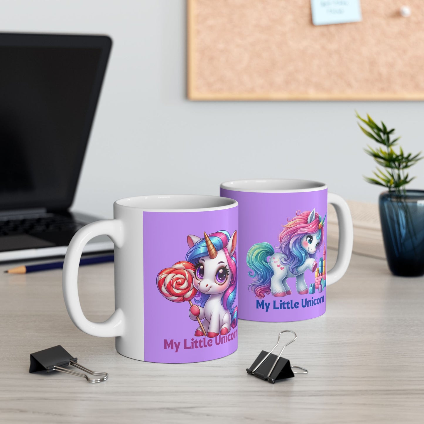 My Little Unicorn Castle Mug 11-15 Ounces Purple