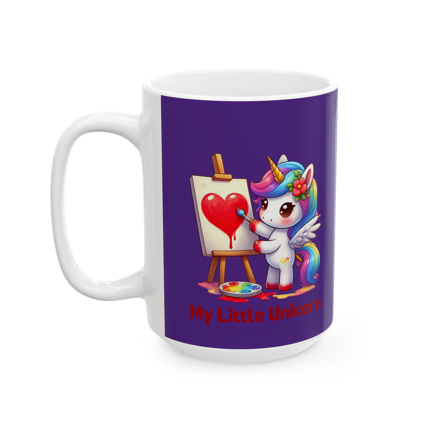 My Little Unicorn Heart Mug 11-15 Ounces Purple