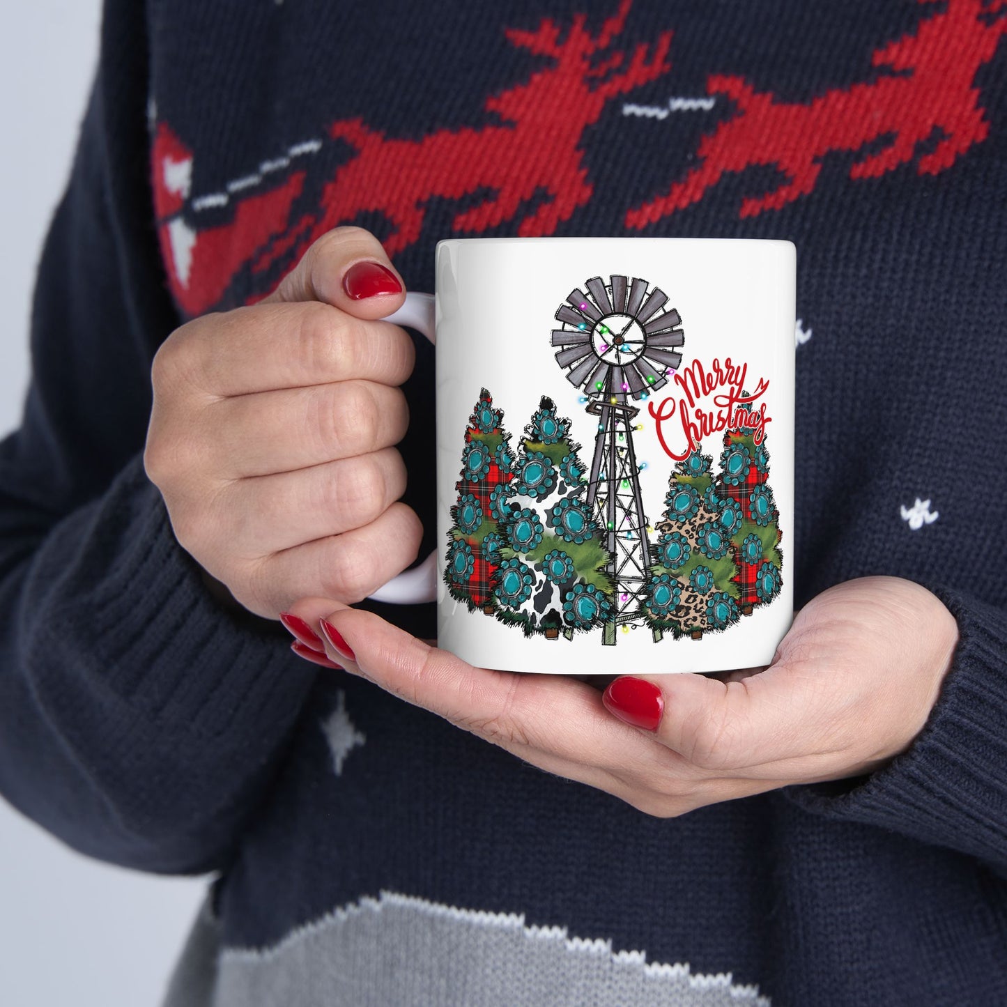 Merry Chritsmas Mug 11-15 Onces White
