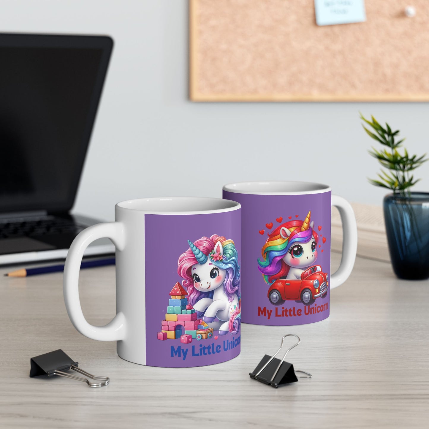 My Little Unicorn Castle Mug 11-15 Ounces Light Purple