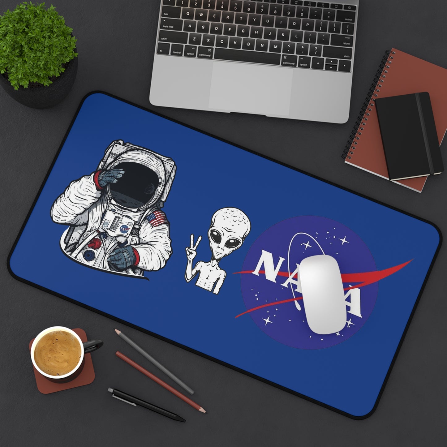 Nasa Mouse Pad Dark Blue