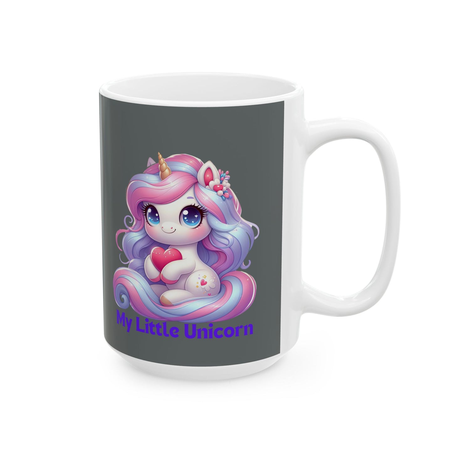 My Little Unicorn Sweet Mug 11-15 Ounces Dark Grey