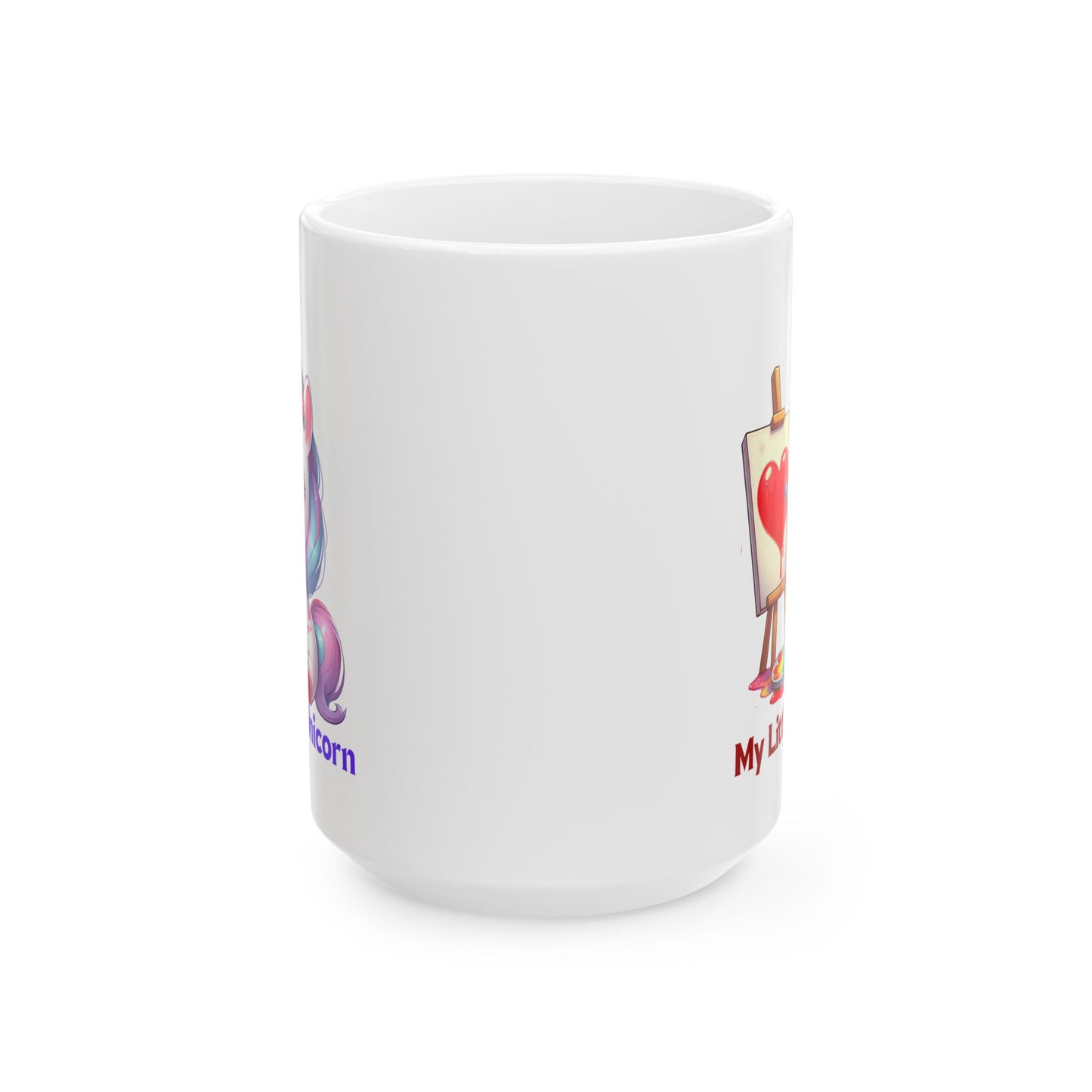 My Little Unicorn Heart Mug 11-15 Ounces White