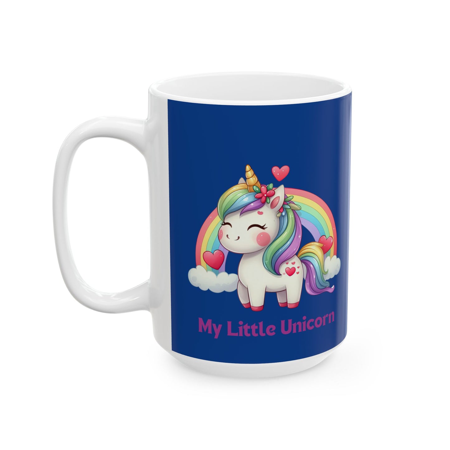 My Little Unicorn Rainbow Mug 11-15 Ounces Dark Blue