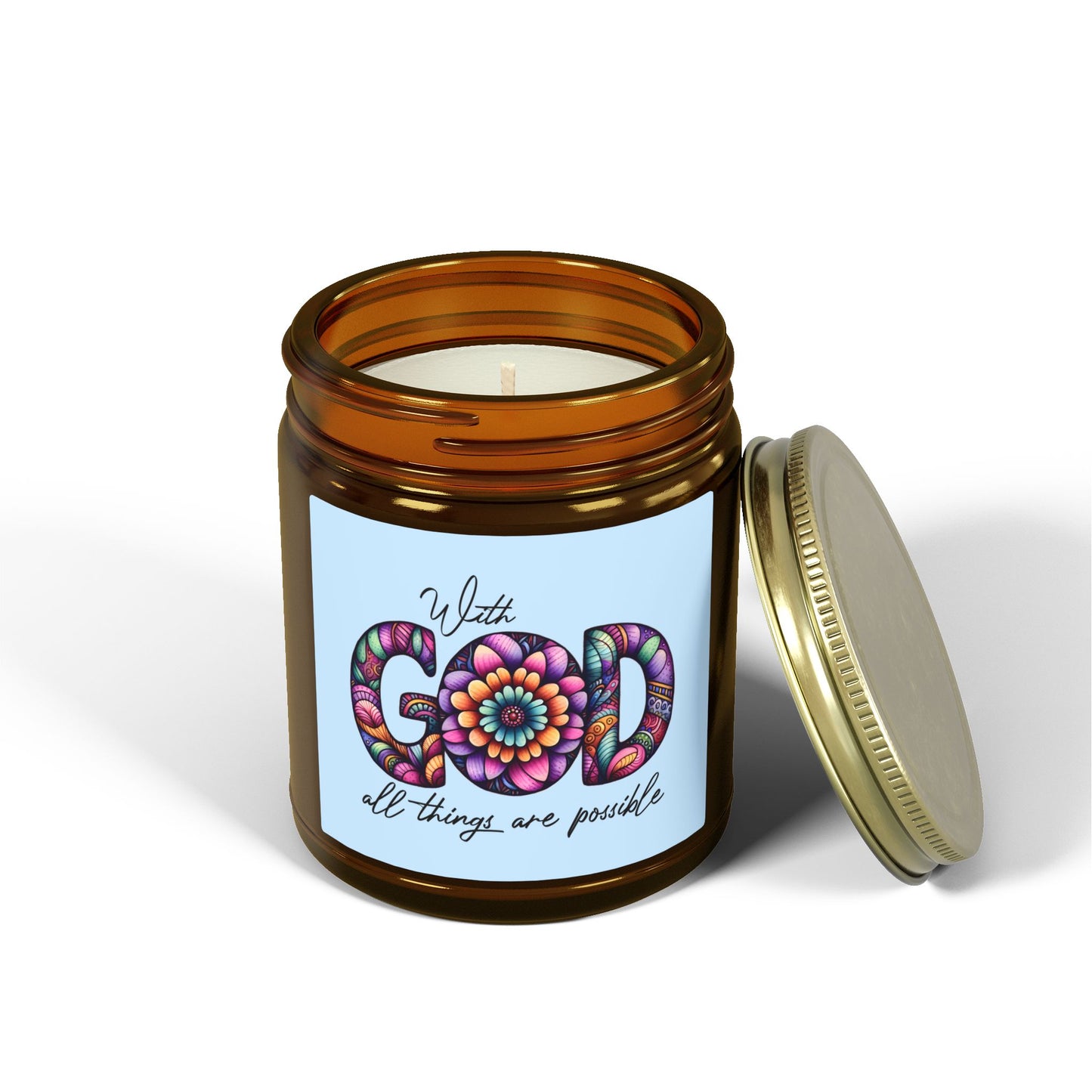 With Good  All Things Are Possible Scented Candles, Coconut Apricot Wax (4oz, 9oz)