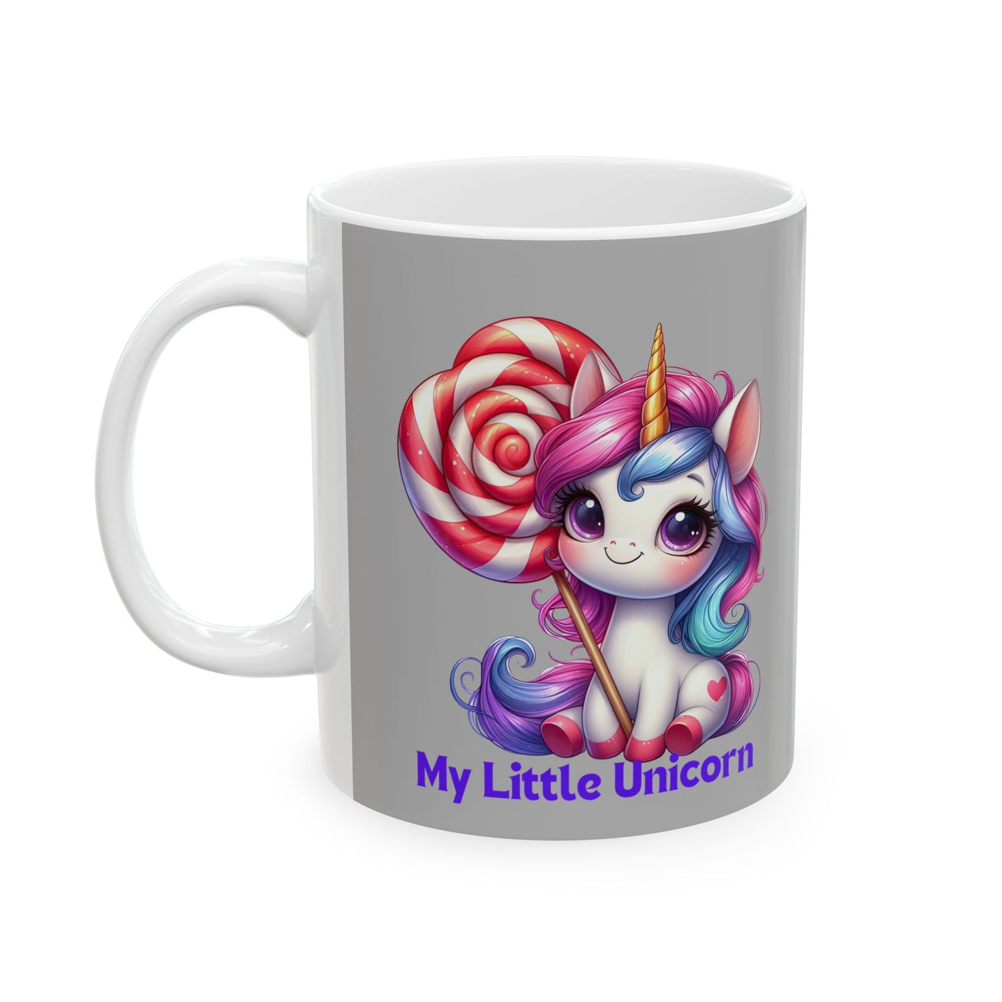 My Little Unicorn Sweet Mug 11-15 Ounces Light Grey